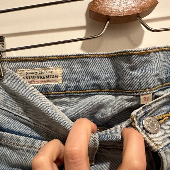 Levis High-Rise Denim Jean Shorts - Picture 2 of 4